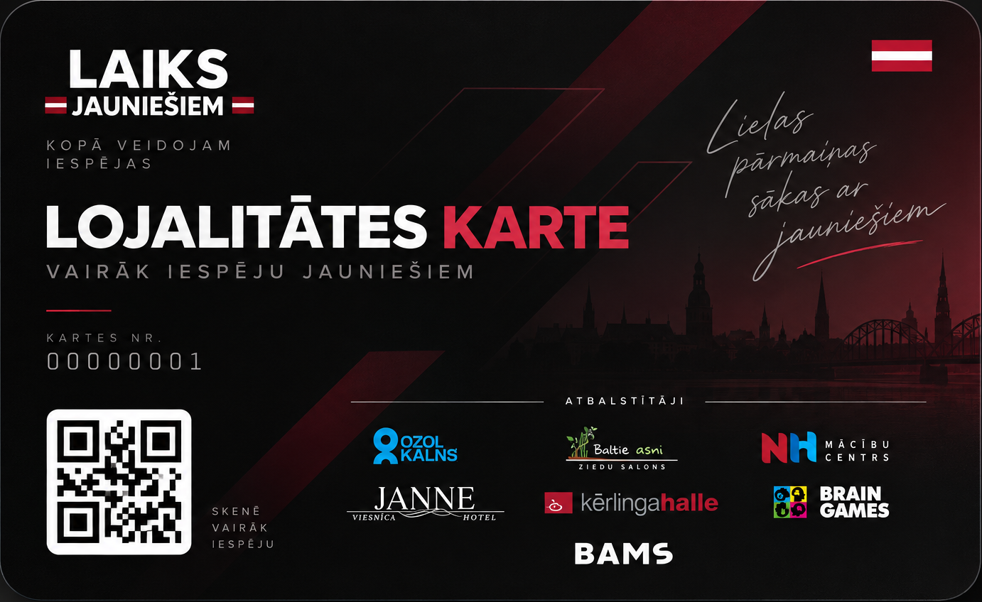 Laiks Jauniešiem lojalitātes karte